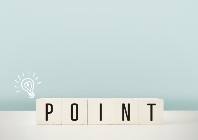 POINTと書かれたブロック